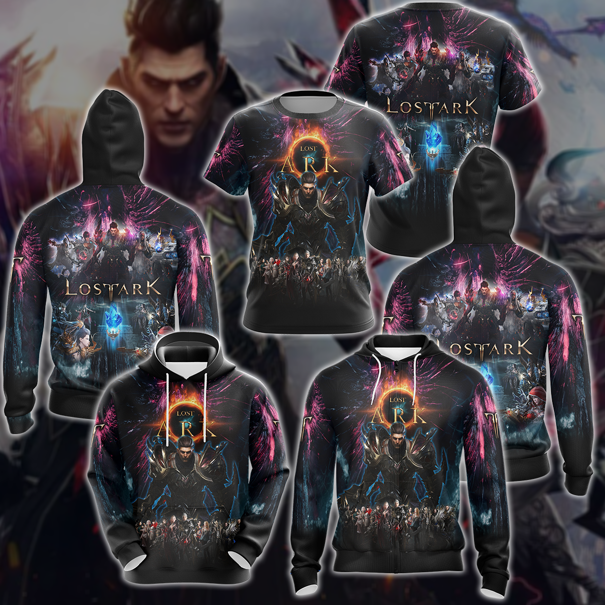 Lost Ark Video Game 3D All Over Printed T-shirt Tank Top Zip Hoodie Pullover Hoodie Hawaiian Shirt Beach Shorts Jogger   