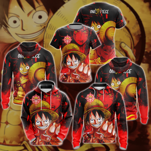 One Piece Monkey D. Luffy 3D All Over Print T-shirt Tank Top Zip Hoodie Pullover Hoodie Hawaiian Shirt Beach Shorts Jogger   