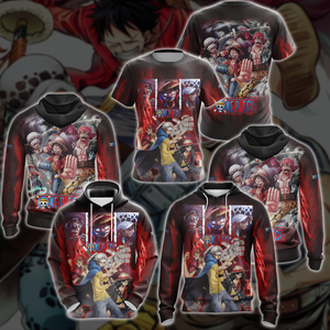 One Piece Luffy Kid Law Anime Manga 3D All Over Print T-shirt Tank Top Zip Hoodie Pullover Hoodie Hawaiian Shirt Beach Shorts Jogger   