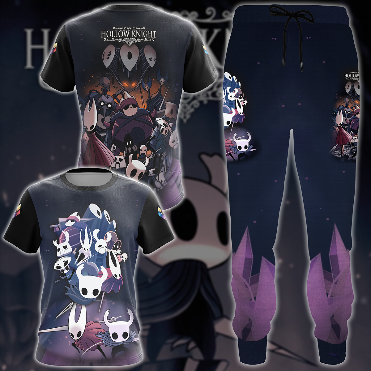 Hollow Knight Video Game 3D All Over Printed T-shirt Tank Top Zip Hoodie Pullover Hoodie Hawaiian Shirt Beach Shorts Joggers   