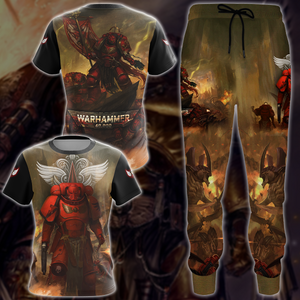 Warhammer 40K Blood Angels Video Game All-Over T-shirt Hoodie Tank Top Hawaiian Shirt Beach Shorts Joggers   