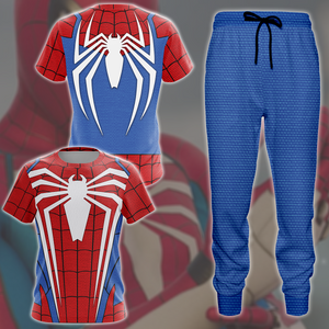 Spider-Man 2 Peter Parker Advanced Suit 2.0 Cosplay Video Game All Over Printed T-shirt Tank Top Zip Hoodie Pullover Hoodie Hawaiian Shirt Beach Shorts Joggers   