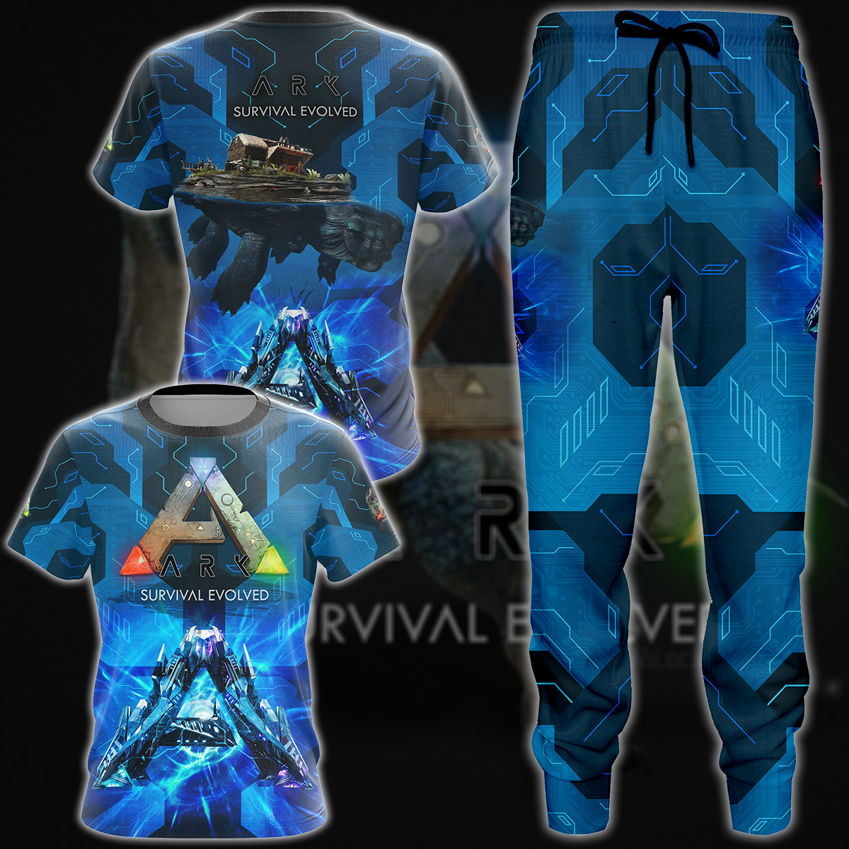 ARK: Survival Evolved Video Game 3D All Over Printed T-shirt Tank Top Zip Hoodie Pullover Hoodie Hawaiian Shirt Beach Shorts Jogger   