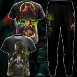 Cyberpunk 2077 Video Game 3D All Over Print T-shirt Tank Top Zip Hoodie Pullover Hoodie Hawaiian Shirt Beach Shorts Jogger   