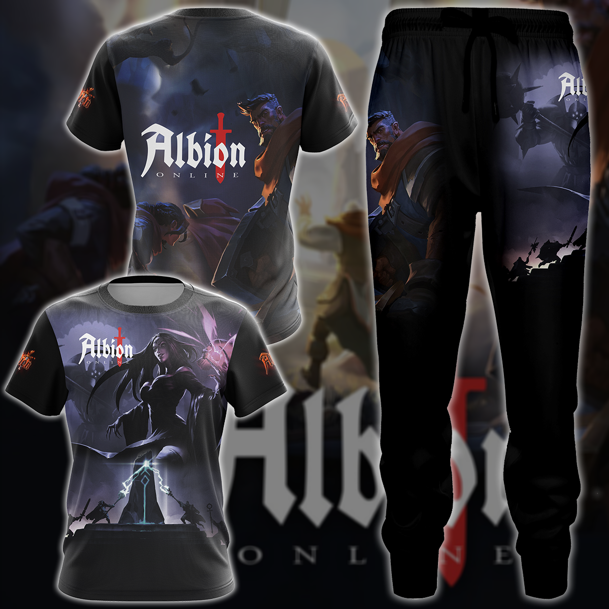 Albion Online Video Game 3D All Over Printed T-shirt Tank Top Zip Hoodie Pullover Hoodie Hawaiian Shirt Beach Shorts Jogger   