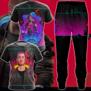Cyberpunk 2077 Video Game 3D All Over Print T-shirt Tank Top Zip Hoodie Pullover Hoodie Hawaiian Shirt Beach Shorts Jogger   