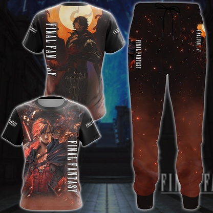 Final Fantasy XVI Video Game All-Over T-shirt Hoodie Tank Top Hawaiian Shirt Beach Shorts Joggers   