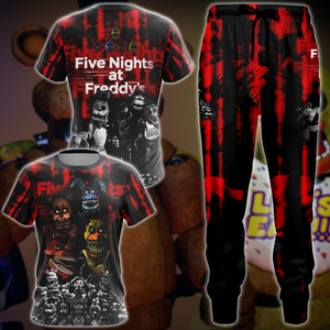 Five Nights At Freddy's Video Game 3D All Over Print T-shirt Tank Top Zip Hoodie Pullover Hoodie Hawaiian Shirt Beach Shorts Jogger   