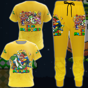 Super Mario World Video Game 3D All Over Printed T-shirt Tank Top Zip Hoodie Pullover Hoodie Hawaiian Shirt Beach Shorts Joggers   