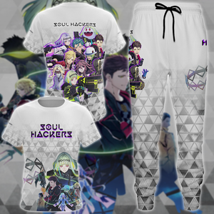 Soul Hackers 2 Video Game 3D All Over Print T-shirt Tank Top Zip Hoodie Pullover Hoodie Hawaiian Shirt Beach Shorts Jogger   