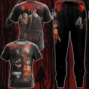 Resident Evil: Leon & Ashley Video Game 3D All Over Printed T-shirt Tank Top Zip Hoodie Pullover Hoodie Hawaiian Shirt Beach Shorts Jogger   