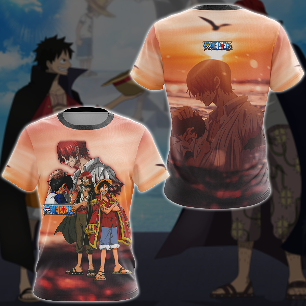 T Shirt One Piece Kawaii Ace Et Luffy Enfant