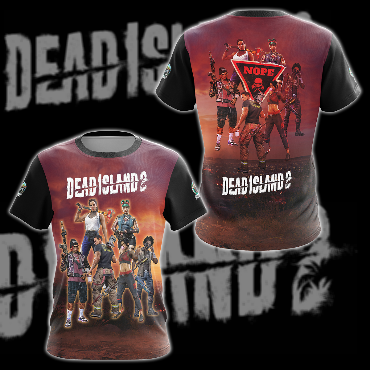 Dead Island 2 Video Game 3D All Over Printed T-shirt Tank Top Zip Hoodie Pullover Hoodie Hawaiian Shirt Beach Shorts Jogger T-shirt S 