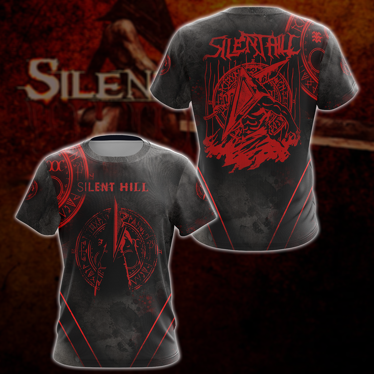Silent Hill Video Game 3D All Over Printed T-shirt Tank Top Zip Hoodie Pullover Hoodie Hawaiian Shirt Beach Shorts Jogger T-shirt S 
