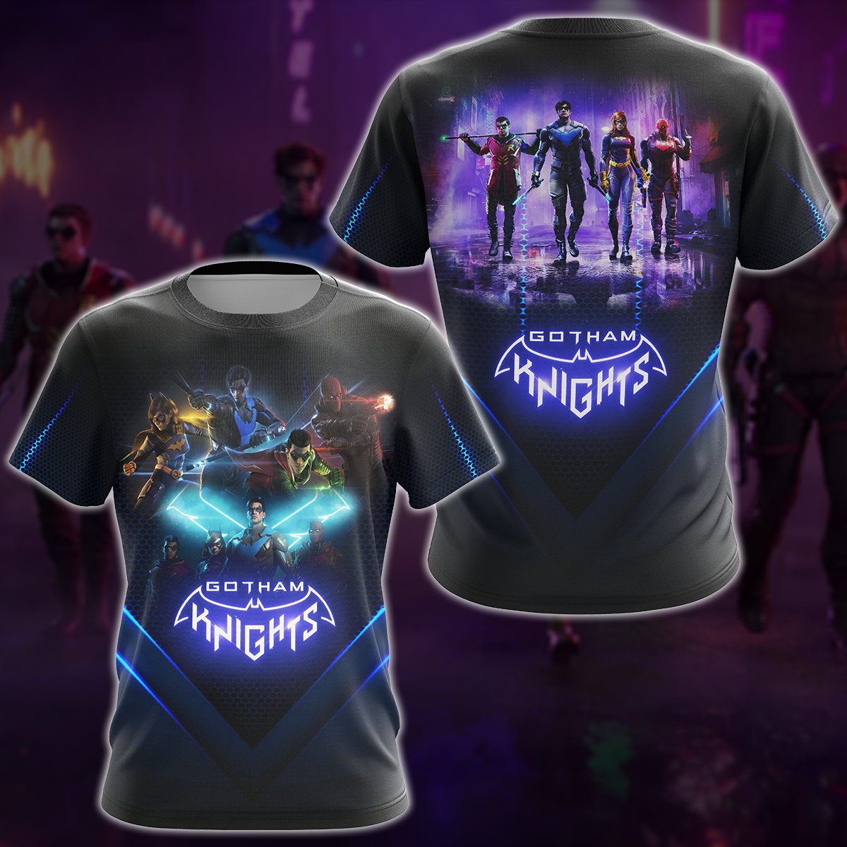 Gotham Knights Video Game 3D All Over Print T-shirt Tank Top Zip Hoodie Pullover Hoodie Hawaiian Shirt Beach Shorts Jogger T-shirt S 