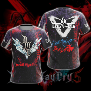 Devil May Cry All Over Print T-shirt Tank Top Zip Hoodie Pullover Hoodie Hawaiian Shirt T-shirt S 