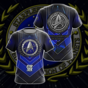 Star Trek United Federation of Planets All Over Print T-shirt Tank Top Zip Hoodie Pullover Hoodie Hawaiian Shirt T-shirt S 