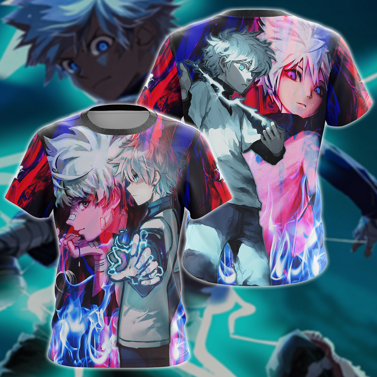 Power Duo Gon & Killua Hunter X Hunter Baseball Jersey - Anime Ape