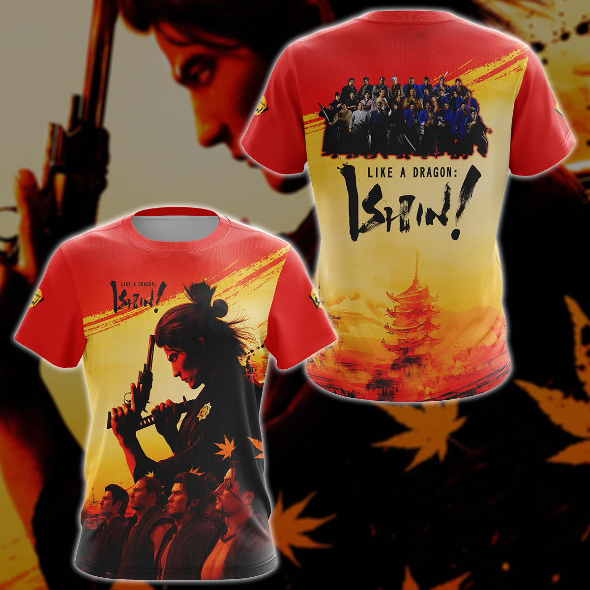 Like a Dragon: Ishin! Video Game 3D All Over Printed T-shirt Tank Top Zip Hoodie Pullover Hoodie Hawaiian Shirt Beach Shorts Jogger T-shirt S 