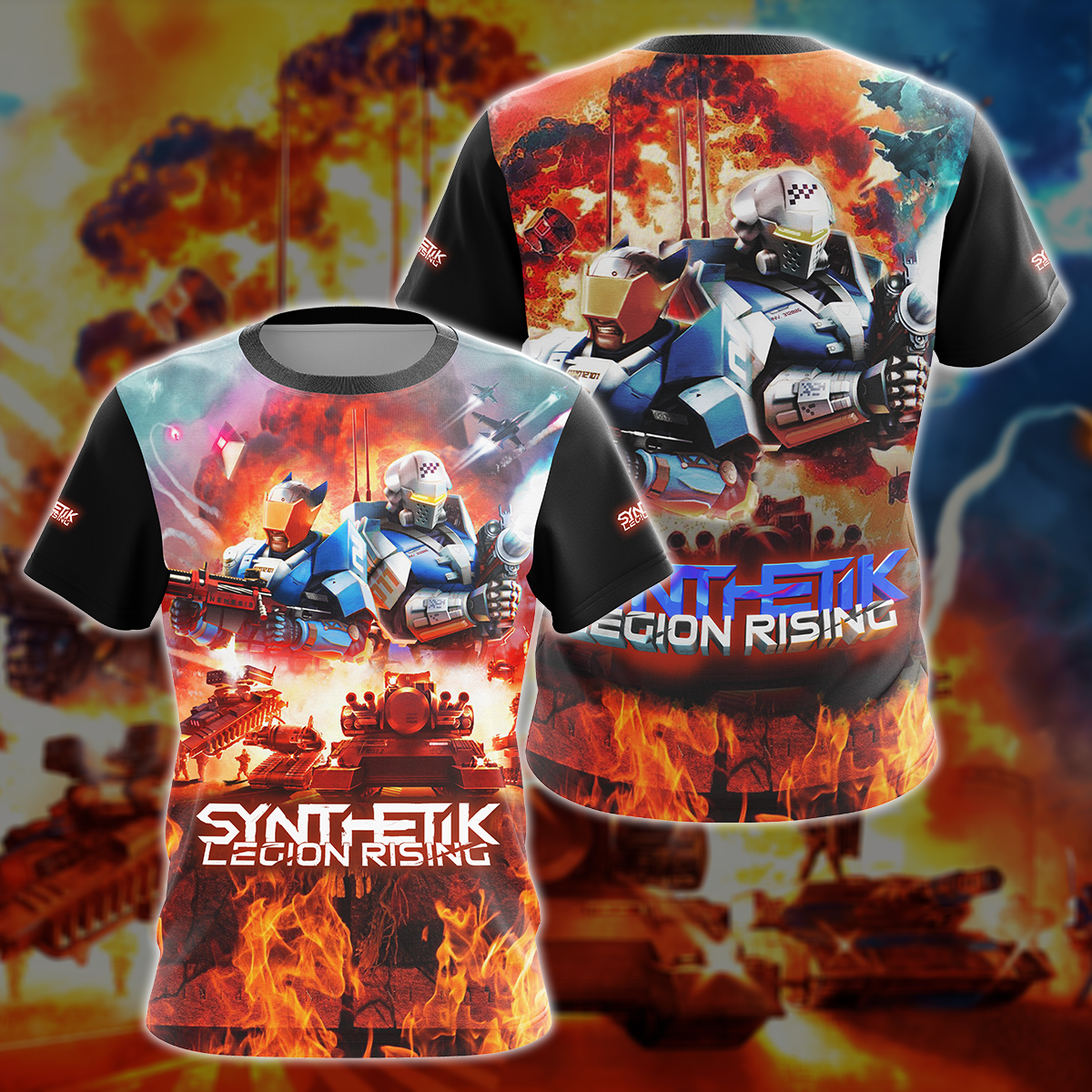Synthetik: Legion Rising Video Game 3D All Over Printed T-shirt Tank Top Zip Hoodie Pullover Hoodie Hawaiian Shirt Beach Shorts Jogger T-shirt S 