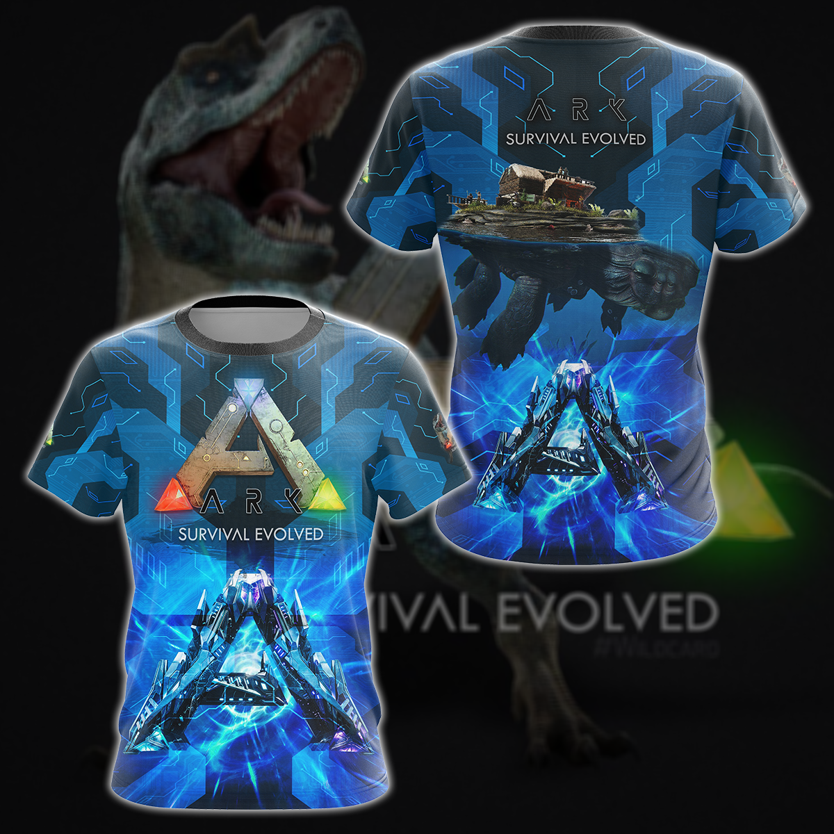 ARK: Survival Evolved Video Game 3D All Over Printed T-shirt Tank Top Zip Hoodie Pullover Hoodie Hawaiian Shirt Beach Shorts Jogger T-shirt S 