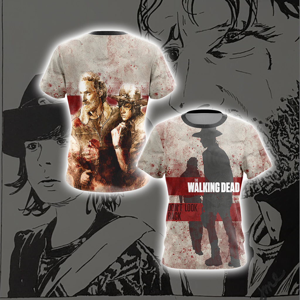 The Walking Dead Rick And Carl Grimes New Unisex 3D T-shirt   