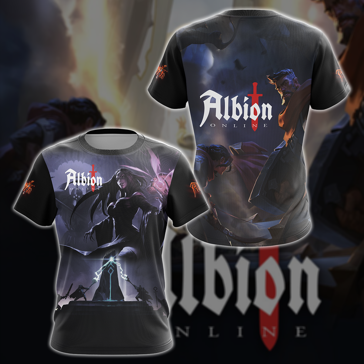 Albion Online Video Game 3D All Over Printed T-shirt Tank Top Zip Hoodie Pullover Hoodie Hawaiian Shirt Beach Shorts Jogger T-shirt S 