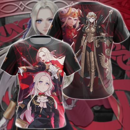 Fire Emblem Edelgard Video Game 3D All Over Print T-shirt Tank Top Zip Hoodie Pullover Hoodie Hawaiian Shirt Beach Shorts Jogger T-shirt S 