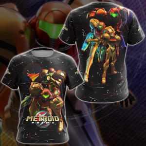 Metroid Prime Remastered Video Game 3D All Over Printed T-shirt Tank Top Zip Hoodie Pullover Hoodie Hawaiian Shirt Beach Shorts Jogger T-shirt S 