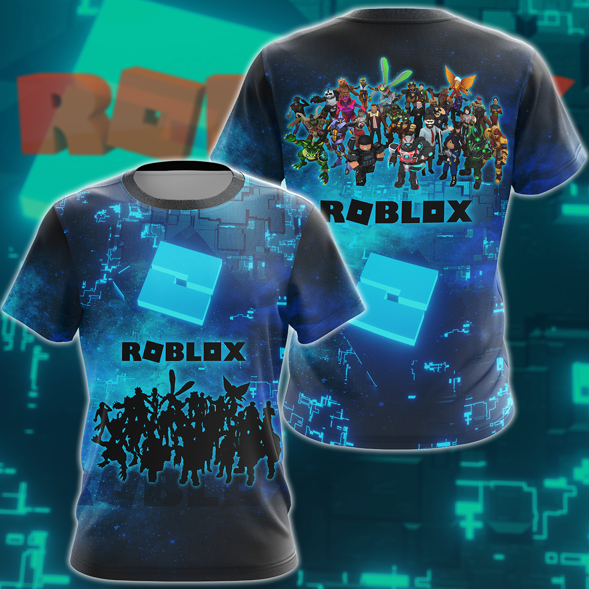 Roblox Video Game 3D All Over Print T-shirt Tank Top Zip Hoodie Pullover Hoodie Hawaiian Shirt Beach Shorts Jogger T-shirt S 