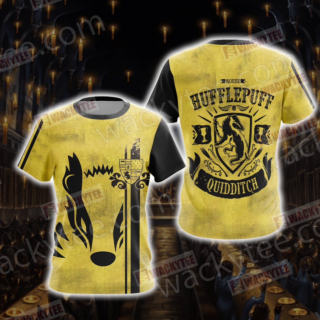 Harry Potter - Hufflepuff House Quidditch Unisex 3D T-shirt   