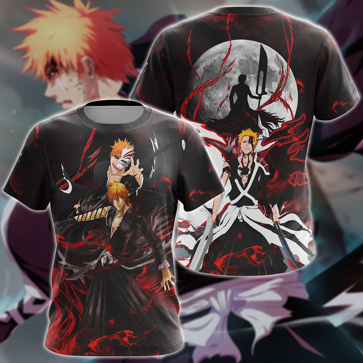 Bleach Ichigo Kurasaki Anime Manga 3D All Over Print T-shirt Tank Top -  MoveekBuddyShop