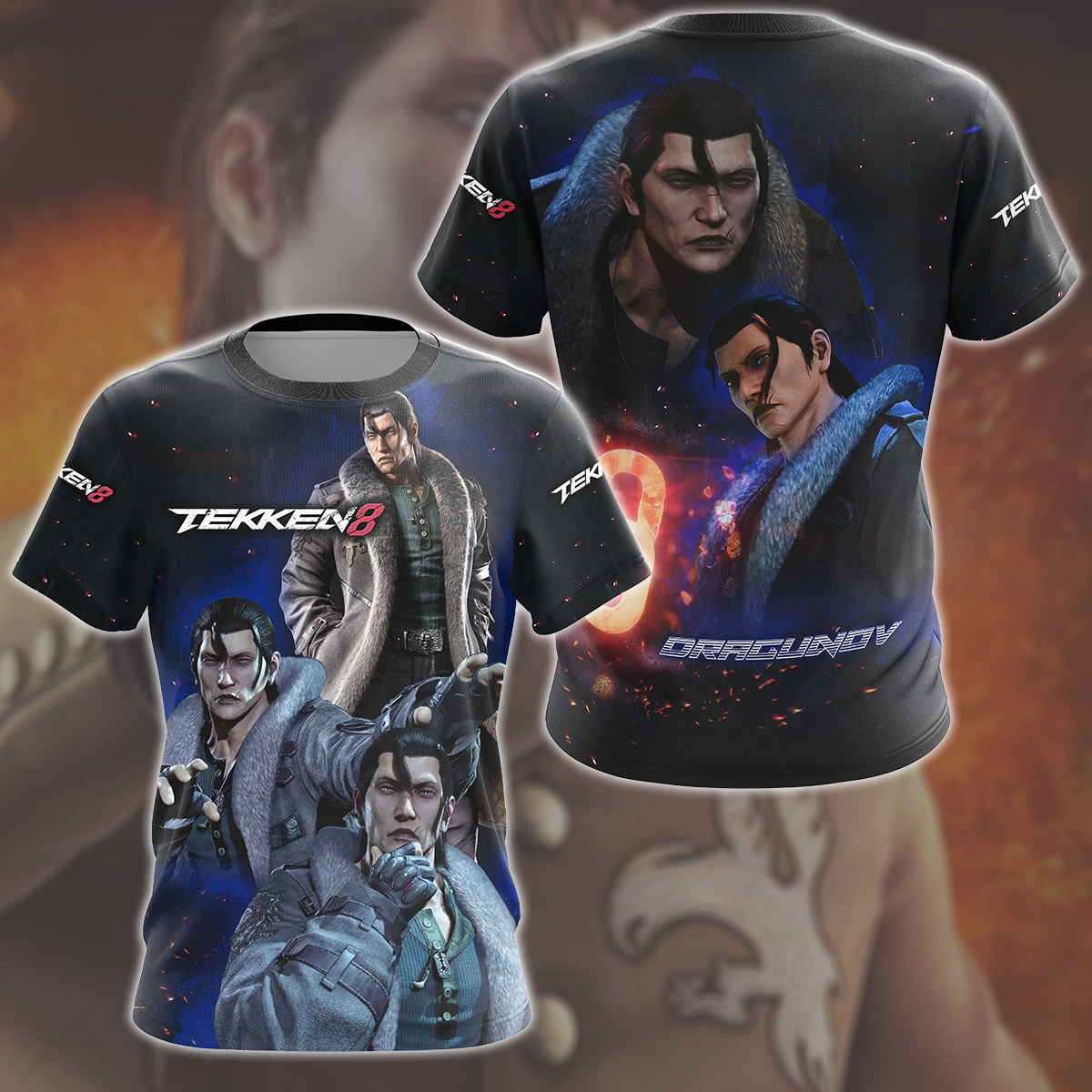 Tekken 8 Dragunov Video Game All Over Printed T-shirt Tank Top Zip Hoodie Pullover Hoodie Hawaiian Shirt Beach Shorts Joggers T-shirt S 