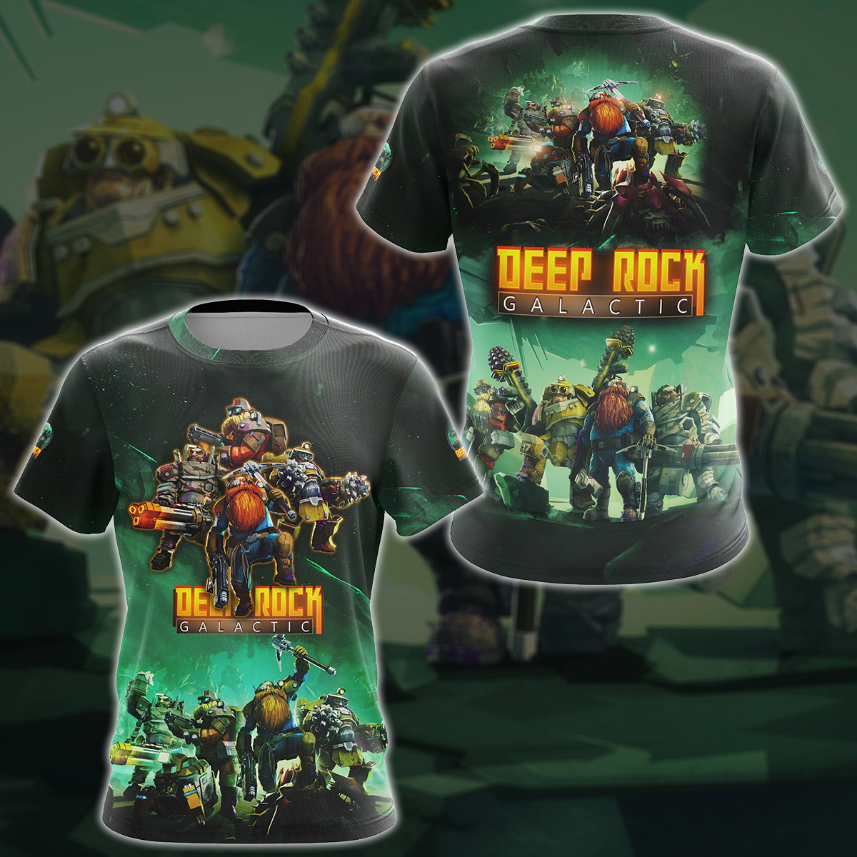 Deep Rock Galactic Video Game 3D All Over Printed T-shirt Tank Top Zip Hoodie Pullover Hoodie Hawaiian Shirt Beach Shorts Jogger T-shirt S 