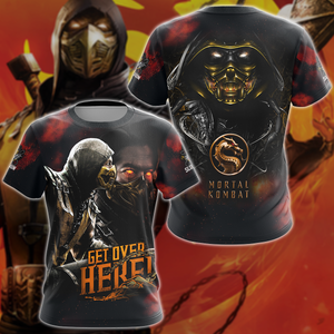Mortal Kombat: Scorpion 3D All Over Print T-shirt Tank Top Zip Hoodie Pullover Hoodie Hawaiian Shirt Beach Shorts Jogger T-shirt S 