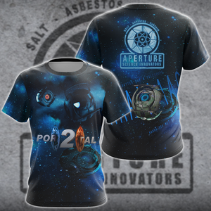 Portal 2 Video Game 3D All Over Print T-shirt Tank Top Zip Hoodie Pullover Hoodie Hawaiian Shirt Beach Shorts Jogger T-shirt S 