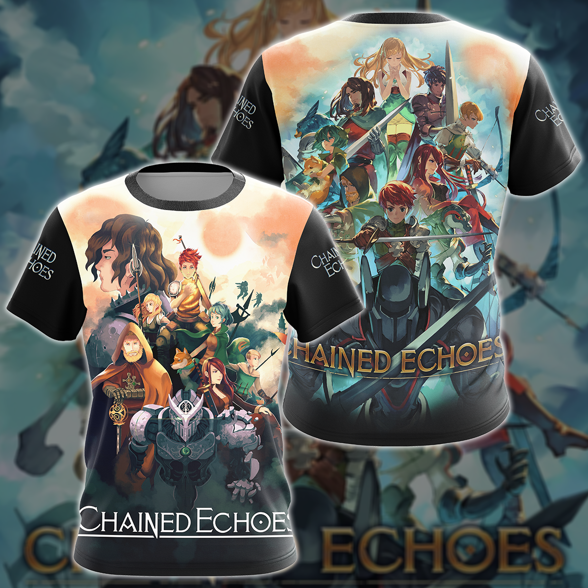 Chained Echoes Video Game 3D All Over Printed T-shirt Tank Top Zip Hoodie Pullover Hoodie Hawaiian Shirt Beach Shorts Joggers T-shirt S 