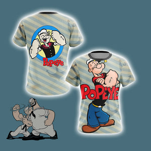 Popeye Characters New Unisex 3D T-shirt   