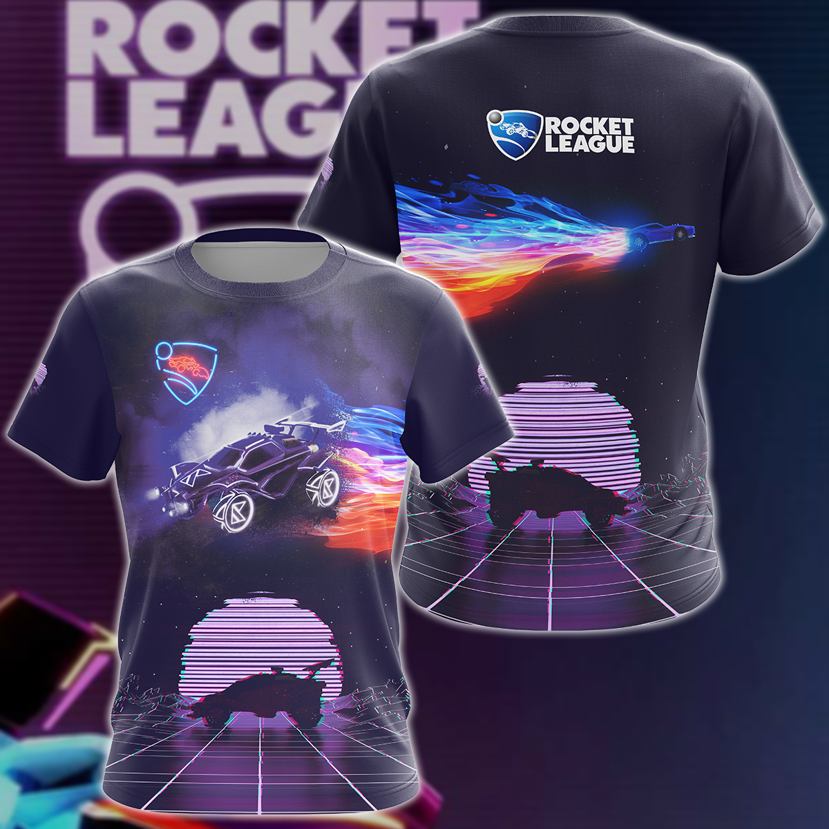 Rocket League Video Game 3D All Over Print T-shirt Tank Top Zip Hoodie Pullover Hoodie Hawaiian Shirt Beach Shorts Jogger T-shirt S 
