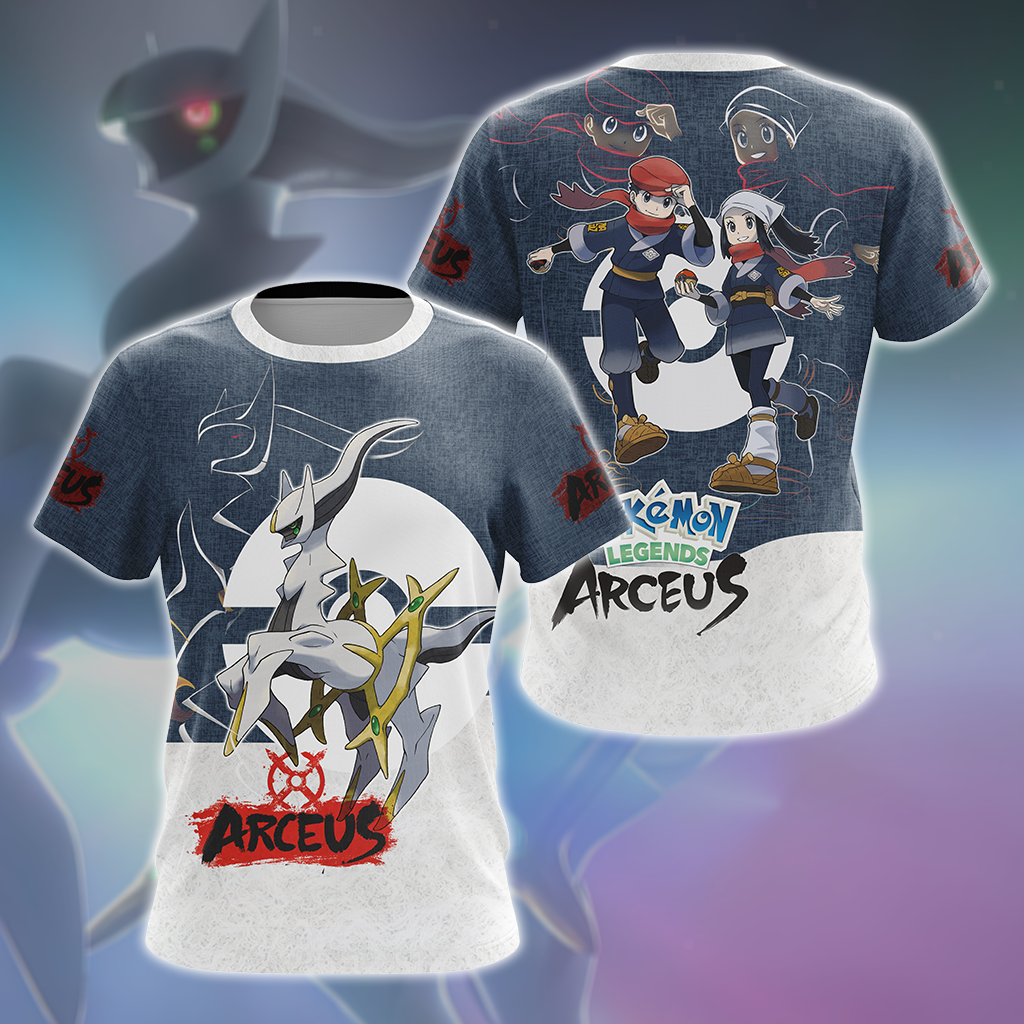 Pokémon Legends: Arceus 3D All Over Print T-shirt Tank Top Zip Hoodie Pullover Hoodie Hawaiian Shirt Beach Shorts Jogger T-shirt S 