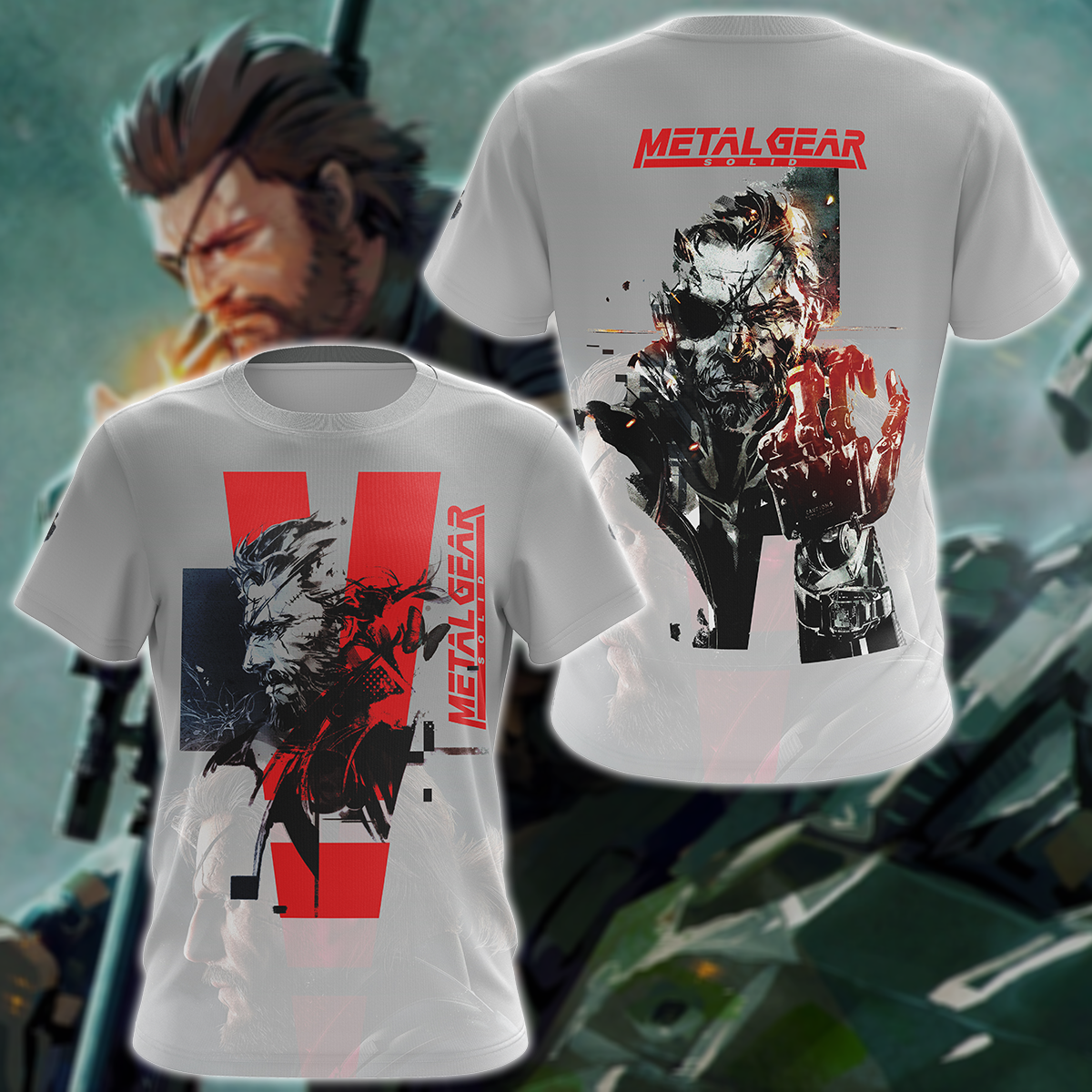 Metal Gear Solid Video Game 3D All Over Print T-shirt Tank Top Zip Hoodie Pullover Hoodie Hawaiian Shirt Beach Shorts Jogger T-shirt S 