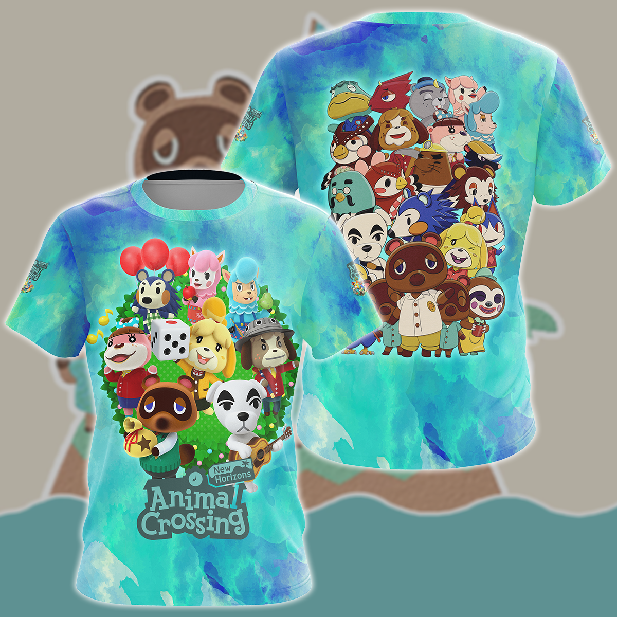 Animal Crossing New Horizons Video Game 3D All Over Print T-shirt Tank Top Zip Hoodie Pullover Hoodie Hawaiian Shirt Beach Shorts Jogger T-shirt S 