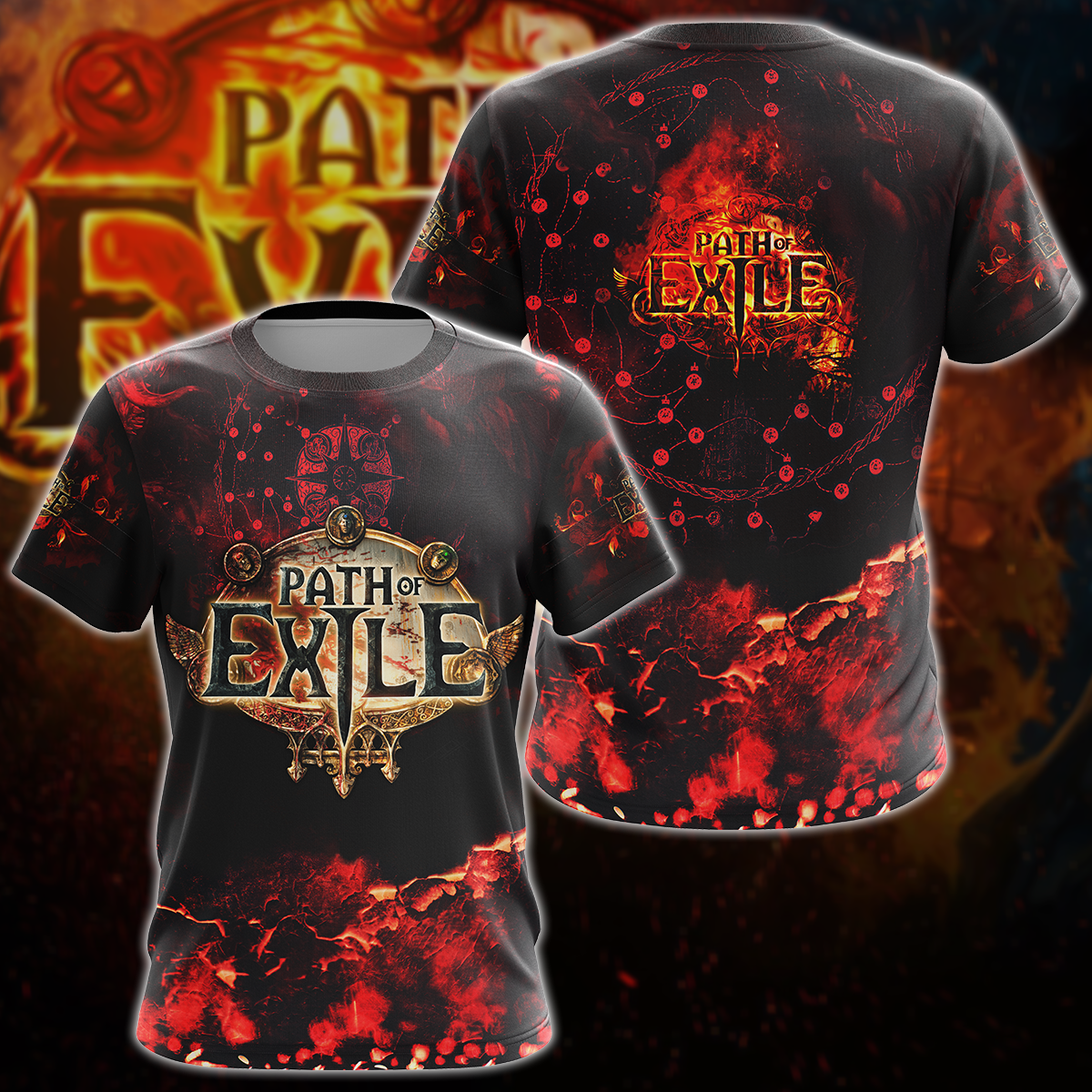 Path Of Exile Video Game 3D All Over Print T-shirt Tank Top Zip Hoodie Pullover Hoodie Hawaiian Shirt Beach Shorts Jogger T-shirt S 