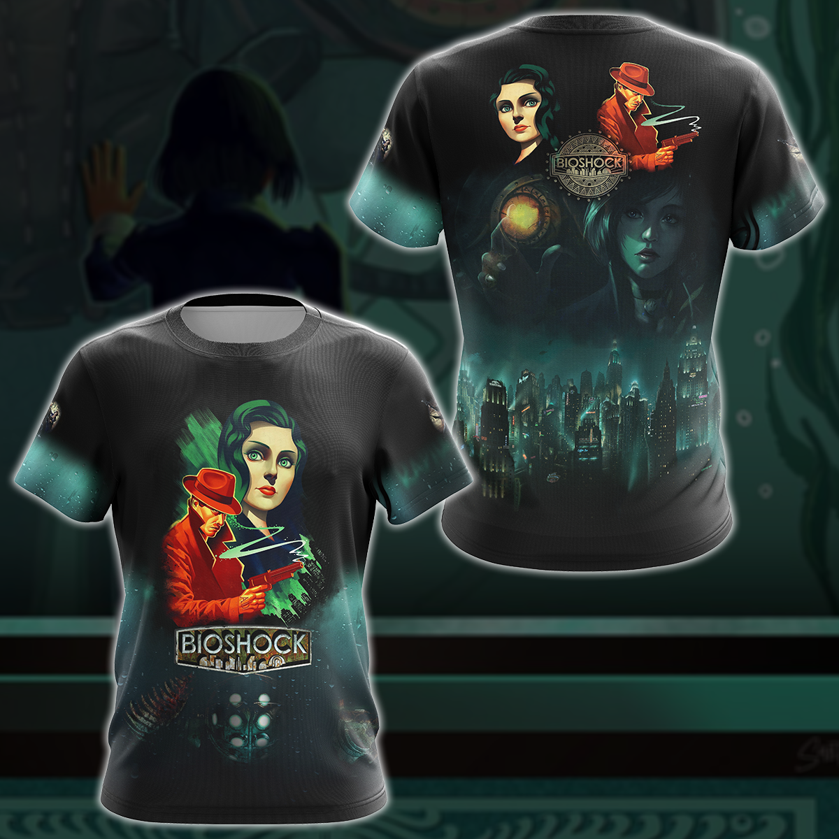 BioShock Video Game 3D All Over Printed T-shirt Tank Top Zip Hoodie Pu ...