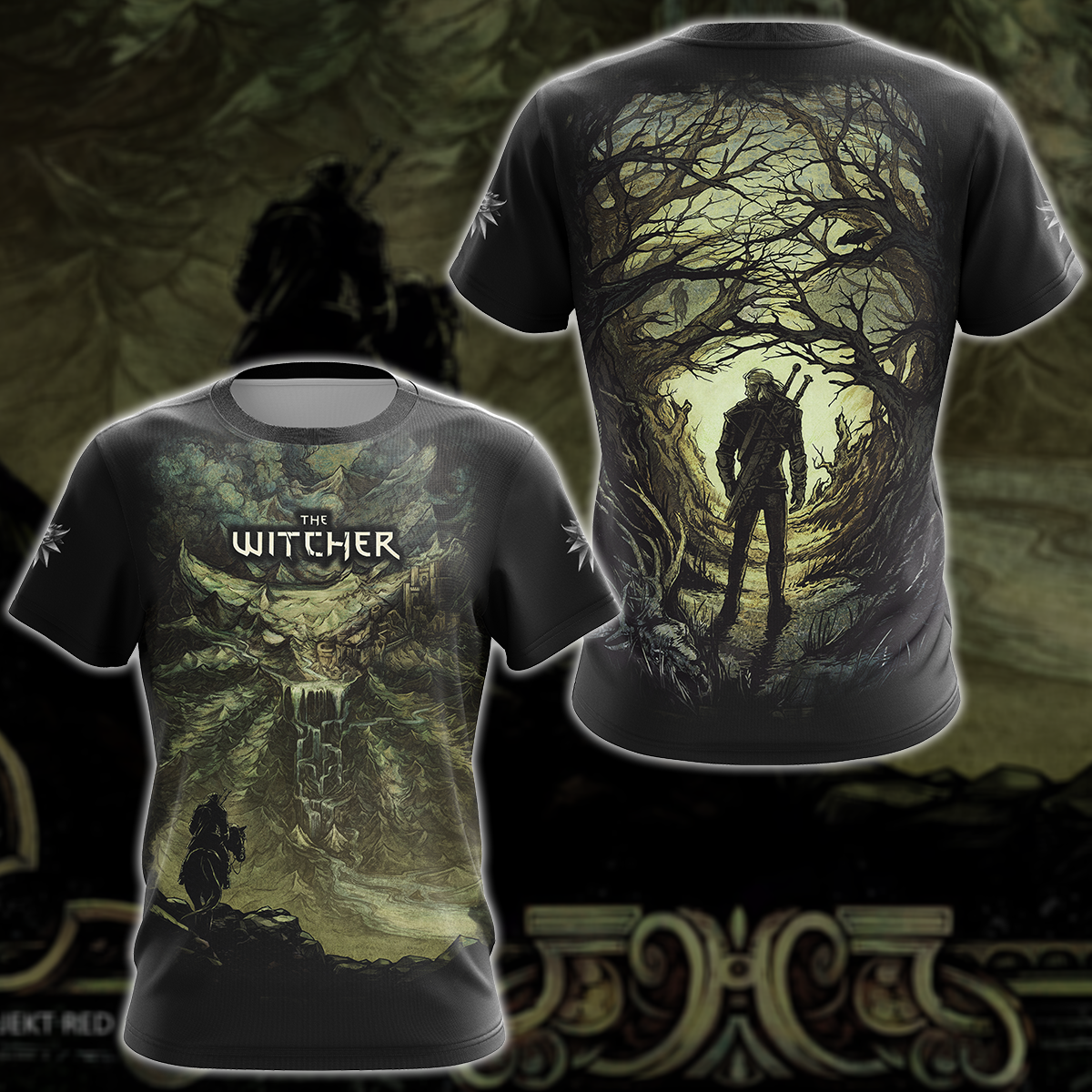 The Witcher Video Game 3D All Over Printed T-shirt Tank Top Zip Hoodie Pullover Hoodie Hawaiian Shirt Beach Shorts Jogger T-shirt S 