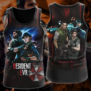 Resident Evil: Jill Valentine & Chris Redfield Video Game 3D All Over Printed T-shirt Tank Top Zip Hoodie Pullover Hoodie Hawaiian Shirt Beach Shorts Jogger Tank Top S 