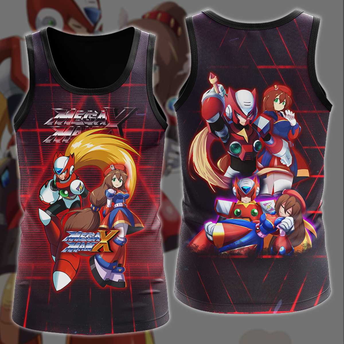 Mega Man X: Zero & Iris Video Game 3D All Over Printed T