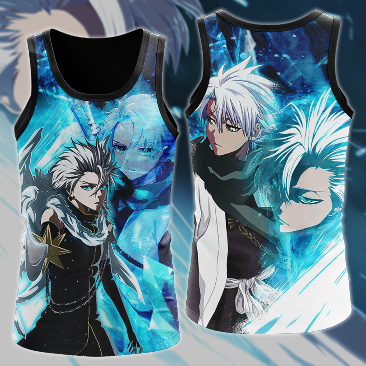 Bleach Toshiro Hitsugaya Anime Manga 3D All Over Print T-shirt Tank Top Zip Hoodie Pullover Hoodie Hawaiian Shirt Beach Shorts Jogger Tank Top S 