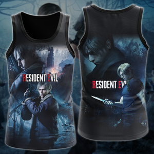 Resident Evil 4 Leon Kennedy Video Game 3D All Over Printed T-shirt Tank Top Zip Hoodie Pullover Hoodie Hawaiian Shirt Beach Shorts Jogger Tank Top S 