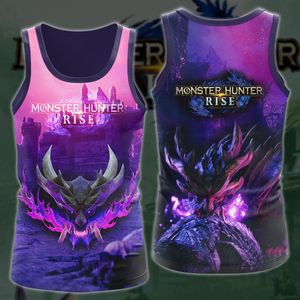 Monster Hunter Rise Video Game 3D All Over Printed T-shirt Tank Top Zip Hoodie Pullover Hoodie Hawaiian Shirt Beach Shorts Jogger Tank Top S 